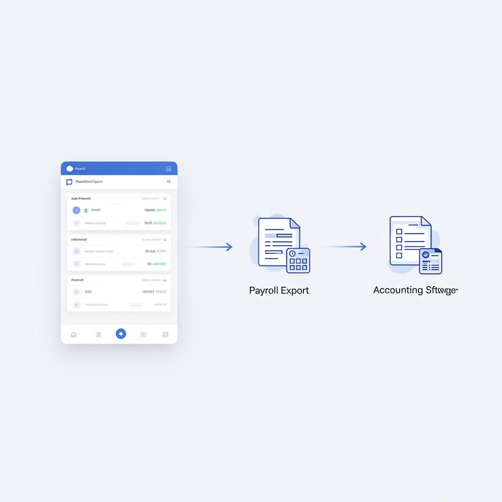 Payroll export workflow from app to accounting software